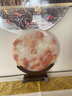 瑪朵維汀玉石擺件紅花冰玉石平安扣工藝品平安扣客廳辦公室臥室創(chuàng)意裝飾品 稀有zhen品26cm大紅花 曬單實(shí)拍圖