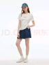 歌莉婭白色t恤女夏季2025新款修身短款內(nèi)搭上衣圓領(lǐng)短袖1E5J0B100 05W米白 S 曬單實(shí)拍圖