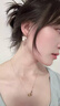 Lnieer設(shè)計感花朵珍珠耳圈女小眾百搭耳環(huán)2025新款爆款氣質(zhì)網(wǎng)紅耳釘耳飾 森系珍珠花朵耳環(huán)【電鍍加厚上色】 曬單實(shí)拍圖