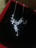 周六福（ZLF）  S925銀飾蝴蝶項鏈女花語(yǔ)夢(mèng)蝶氣質(zhì)百搭鏈墜送女友生日 鏈墜鏈長(cháng)40+5cm 曬單實(shí)拍圖