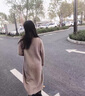潮衣控2025秋冬新款加厚羊絨毛衣開衫女中長款外套時尚大氣過膝針織大衣 駝色 M 90-110斤 曬單實(shí)拍圖
