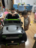 爵士酷派牧馬人兒童電動(dòng)車可坐大人寶寶四驅(qū)越野車男女孩遙控玩具電動(dòng)汽車 至尊灰+皮座+發(fā)光軟輪+14A超威 曬單實(shí)拍圖