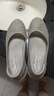 斯凱奇（Skechers）女士時(shí)尚休閑鞋輕質(zhì)EVA發(fā)泡坡跟增高蕾絲鞋面 灰褐色/TPE 38 曬單實(shí)拍圖