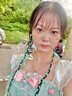 翱優(yōu)清新可愛蓬蓬裙 夏季新款韓系精致收腰顯瘦重工綠色連衣裙短裙女 短裙 (不包含頸飾拖尾) M 曬單實拍圖
