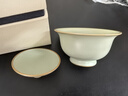 周澤堂 粉青汝窯蓋碗 景德鎮高端陶瓷功夫茶具茶碗泡茶喬遷喬遷禮物 浩然大蓋碗180ml 曬單實(shí)拍圖