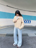 波司登（BOSIDENG）新款輕薄羽絨服女短款90絨巴恩風(fēng)休閑立領(lǐng)夾克保暖外套B250135336 金沙卡其|7C91【暢銷色】 M 165/88A 體重約125-140斤 曬單實(shí)拍圖