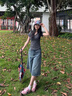 雪茜曼美式寬松七分牛仔褲女2025夏季新款高街百搭直筒闊腿褲子 曬單實(shí)拍圖