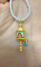 HONEYGOLD 蜜金珠寶黃金吊墜足金古法琺瑯轉(zhuǎn)金筒項(xiàng)墜HGG1577工費(fèi)240元/件 5.90g 曬單實(shí)拍圖
