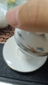 金鑲玉蓋碗功夫茶具泡茶碗手抓壺描金羊脂玉瓷 山水白瓷描金蓋碗 曬單實拍圖