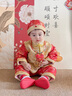 WVD國際品牌一歲連衣裙男孩夏季中式紅周服裝唐裝寶寶生日派對皇冠100天套裝 秋冬男寶祥云加絨長袖+帽子切 M 66建議60-66C.11-16斤 曬單實(shí)拍圖