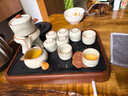瓷牌茗茶具水墨觀山自動(dòng)茶具整套汝窯防燙泡茶器全套家用功夫茶具套裝禮盒裝 《水墨觀山》自動(dòng)茶具八杯+茶盤(pán) 曬單實(shí)拍圖