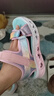 Skechers斯凱奇女童露趾涼鞋舒適漸變色夏季公主鞋閃燈鞋303105L 櫻桃粉色/LPMT 30 曬單實(shí)拍圖