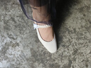 Bata包頭涼鞋女2025春季商場新款羊皮舒適復(fù)古粗跟瑪麗珍8976DAH5七夕 米白 38 曬單實(shí)拍圖