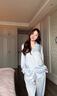 小紅書同款真絲睡衣女夏季短袖卡通純欲風(fēng)家居服套裝送女朋友禮物 淺藍(lán)【長(zhǎng)袖+長(zhǎng)褲】 XL 【推薦120-145斤】 曬單實(shí)拍圖