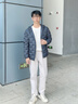 波司登（BOSIDENG）25年新款90鵝絨輕薄羽絨服男短款休閑連帽保暖防風(fēng)外套B250131035 極地灰8270-格雷系 S 170/92A 體重約120-130斤 曬單實(shí)拍圖