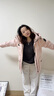 波司登（BOSIDENG）25新款極寒羽絨服女短款90鵝絨收腰顯瘦連帽保暖外套B250242302 冰穹提花粉9EC3 S 160/84A 體重約100-110斤 曬單實(shí)拍圖