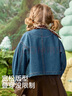 ASK JUNIOR泡泡袖兒童外套2025秋女童水洗牛仔夾克嬰幼圓領(lǐng)上衣 藍色 160 曬單實(shí)拍圖