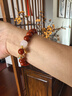 德尼菲洛 DENIFILO輕奢南紅瑪瑙手串福牌飾品柿子紅轉(zhuǎn)運(yùn)珠和田玉本命年手鏈高檔串珠 10mm 曬單實(shí)拍圖