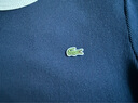 LACOSTE法國鱷魚(yú)女裝春夏拼色純棉修身版型舒適簡(jiǎn)約圓領(lǐng)短袖T恤|TF2432 HHW/藏青色/白色拼色 XL 42 曬單實(shí)拍圖