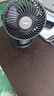 得力（deli）USB桌面風(fēng)扇迷你輕音小電扇家用臥室學(xué)生宿舍辦公室臺(tái)式桌面扇臺(tái)夾扇 黑 曬單實(shí)拍圖