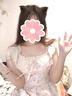 簡霏櫻織花翎甜美小飛袖碎花連衣裙 女夏季溫柔風(fēng)公主裙收腰蓬蓬長裙 粉色繡花長裙款【版】 L 曬單實拍圖