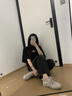 星期六（St&Sat）網(wǎng)面德訓(xùn)鞋女2025新款夏季透氣百搭水鉆休閑運動鞋女 香檳金 37 曬單實拍圖