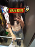 UR2025春季新款女裝時(shí)尚撞色拼接修身U型領(lǐng)短袖T恤UWM450033 淺黃色 M 曬單實(shí)拍圖