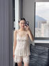 VENTION真絲睡衣女愛(ài)心春夏季三件套帶胸墊桑蠶絲家居服吊帶高級(jí)感禮盒裝 香檳色三件套【長(zhǎng)袖+長(zhǎng)褲】 L 【建議110-120斤】 曬單實(shí)拍圖