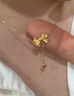周六福（ZLF）黃金套鏈項鏈女款少女心事系列5G足金蝴蝶結(jié)時尚鏈墜 計價 40+5cm-3.88g 曬單實拍圖