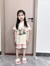 班尼路童裝女童睡衣夏季純棉薄款兒童套裝家居服2025新款女孩空調服夏裝 【7A抗菌純棉】粉/陽(yáng)傘粉小兔 110 【推薦28-36斤】 曬單實(shí)拍圖