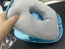 全品屋午睡枕小學(xué)生午休枕頭兒童午睡神器教室辦公室睡覺趴睡枕靠枕護(hù)頸 藍(lán)色【竹炭記憶棉+冰絲眼罩】 曬單實(shí)拍圖