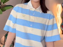 蕉內(nèi)（Bananain）5系女士POLO連衣裙純棉速干透氣可運(yùn)動(dòng)裙子女寬松顯瘦夏季新款 氤藍(lán)條紋 L 曬單實(shí)拍圖
