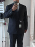 吉約蒙（G·MONS）澳洲羊毛西服套裝男士藏青色雙排扣結婚伴郎商務(wù)正裝西裝整套男 0671藏青色【上衣+褲子】 58 曬單實(shí)拍圖