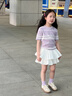 真維斯女童裙子兒童短裙女孩夏季公主裙女大童蓬蓬裙夏裝可愛(ài)蛋糕裙 黑 140 曬單實(shí)拍圖