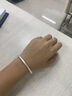 中國黃金古法足銀999素圈手鐲女實(shí)心銀鐲子情人節生日禮物送女友老婆媽媽 圈號58 古法素圈手鐲+品牌禮盒 15克 曬單實(shí)拍圖