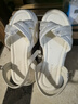 天美意女涼鞋商場(chǎng)同款水鉆厚底休閑時(shí)尚女鞋 米白 38 曬單實(shí)拍圖