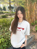 WASSUP2025搞怪貓眼T恤衫夏季寬松純棉國潮牌ins男女生短袖圓領(lǐng)重磅休閑 米白灰 常規(guī) L 曬單實拍圖