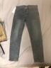 伍迪丹頓（WODYDATON）高級感牛仔褲男士2025新款彈力修身小腳褲潮牌個性印花九分休閑褲 藍色 29 曬單實拍圖