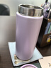 虎牌日本TIGER虎牌夢(mèng)重力保溫杯超輕女便攜迷你原裝本土杯子 MMZ-K035 霧粉色日本本土版抗菌加工350ml 曬單實(shí)拍圖