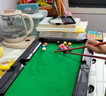 脘錸兒童家用大號桌球臺大人小孩室內桌游親子互動(dòng)小型仿真臺球桌玩具 禮盒：加大號2桿16球+接球盤(pán)送收納袋 曬單實(shí)拍圖