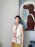 瑪麗亞·古琦（MARJA KURKI）真絲絲巾女士禮盒裝 大方巾絲巾送長(zhǎng)輩桑蠶絲圍巾絲綢禮物 粉色 曬單實(shí)拍圖