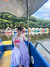 萌乎云紗襦裙?jié)h服女童國風(fēng)連衣裙短袖古風(fēng)公主裙2025夏 紫粉  110  曬單實(shí)拍圖