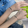 HR赫蓮娜情侶手鏈輕奢小眾定制刻字一對情侶款純銀送男女友七夕禮物 情侶手鏈帶字款【贈(zèng)送限定禮盒】 曬單實(shí)拍圖