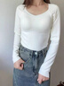 貓人25年新品【發(fā)熱保暖套裝】女士秋衣秋褲女帶胸墊加絨加厚外穿冬 曬單實(shí)拍圖