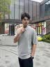 Tommy Hilfiger春夏男裝純棉肌理高級感商務休閑通勤純色短袖翻領T恤POLO衫 灰色P01 L （推薦：150-165斤） 曬單實拍圖