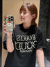 【珍珠迎好運(yùn)】GOODBRAND LOVE IS GOOD珍珠標(biāo)語(yǔ)短袖T恤 男女同款 黑色 【經(jīng)典百搭】 L 衣長(zhǎng)75（140-170斤） 曬單實(shí)拍圖