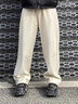 太平鳥男裝休閑褲百搭休閑長褲寬松運動衛(wèi)褲 米色2（寬松薄款） XL 曬單實拍圖