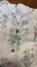 ROVO夏季薄款月子服帶胸墊產(chǎn)后竹棉纖維孕婦睡衣哺乳家居服套裝 雅白纖花【帶胸墊  A類(lèi)竹纖維】 L 曬單實(shí)拍圖