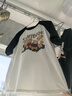 婧麒（JOYNCLEON）孕婦裝套裝夏薄款寬松插肩袖印花T恤百搭短褲 白色 XL Jtz158115 曬單實(shí)拍圖