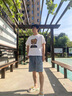 GLXLG短褲男夏季五分褲子網(wǎng)紅百搭韓版流行青年2025年毛邊牛仔褲薄款 淺藍 S [95-110斤] 曬單實拍圖